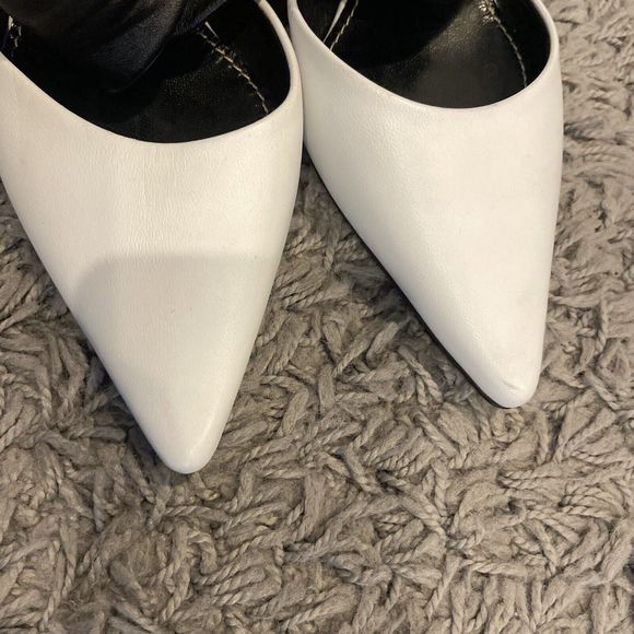Proenza Schouler Twist Knotted Pointy Toe Slip On Leather Block Heel Mules 38.5 - Picture 13 of 16